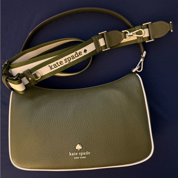 Kate Spade Olive Green Shoulder Bag with Pouch - Picture 3 of 3
